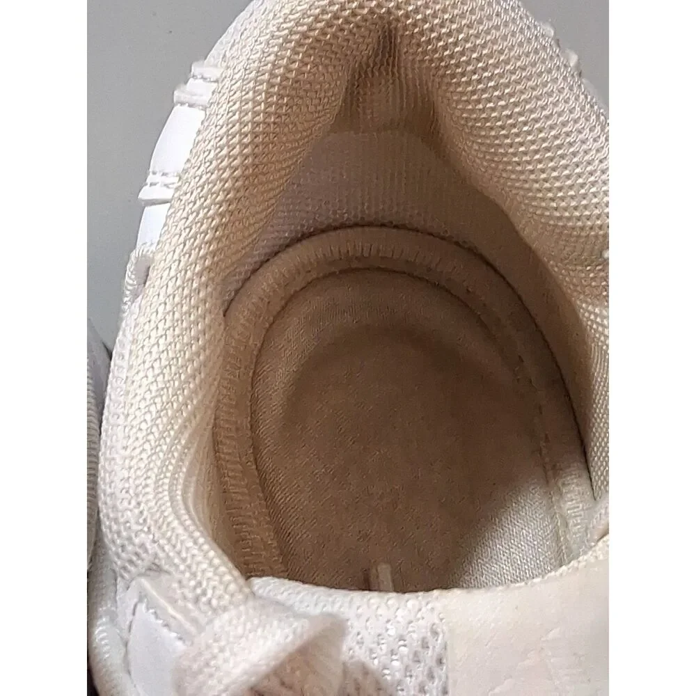 Adidas Womens Running Shoes White Gold Sneakers Size 9.5 Athletic Low Top 2016